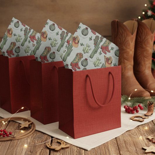 グリーンカントリーカウボーイハウディクリスマス 薄葉紙