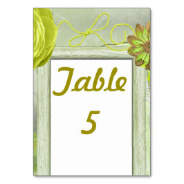 グリーンカントリーシック テーブルナンバー