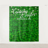 グリーンカーテン 葉のフェンス ウェディング フォト ブック 背景 タペストリー (正面)