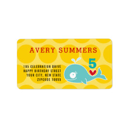 グリーンカートンホエールキッド誕生日差出人住所 ラベル