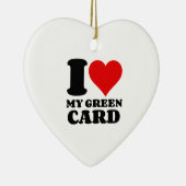 グリーンカードが大好き セラミックオーナメント (右)