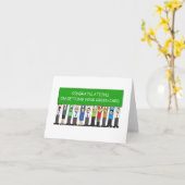 グリーンカードの取得おめでとう カード (黄色い花)