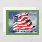 グリーンカード取得おめでとう ポストカード (正面/裏面)