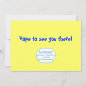 グリーンカーニバルサーカス、バウンスハウス誕生日パーティー 招待状 (裏面)