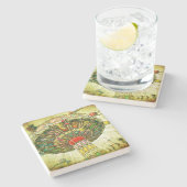 グリーンカーニバルスイングライド写真ヴィンテージレトロ ストーンコースター (横)