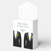 グリーンカーネーションのゲイ用結婚箱 フェイバーボックス (オープン)