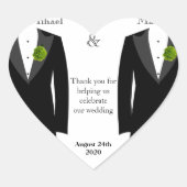 グリーンカーネーションハートシークシールゲイの化粧室のお願い ハートシール (正面)