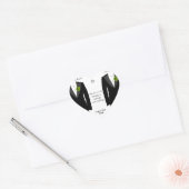 グリーンカーネーションハートシークシールゲイの化粧室のお願い ハートシール (封筒)