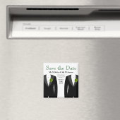 グリーンカーネーション日付磁石ゲイ結婚の マグネット (インサイチュ (食洗機))