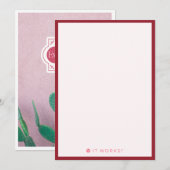 グリーンカーペットのメモカード 招待状 (正面/裏面)