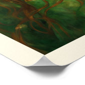 グリーンガウンレッドヘアケルト結び目模様セントパトリックの日 ポスター (角)