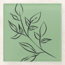 グリーンガラスのコースター