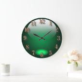 グリーンガラスデザイン ラージ壁時計 (ホーム)