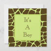 グリーンガリフベビーシャワー招待状 招待状 (裏面)