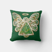グリーンガーディアンエンジェルデコレーションアート装飾用クッション クッション (正面)