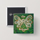 グリーンガーディアンカスタムエンジェルHOLIDAYボタンピン 缶バッジ (正面&裏面)