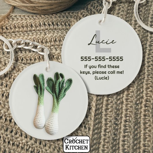 グリーンガーデナーミニマリストクロチェットリークス名 キーホルダー