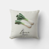 グリーンガーデナーミニマリストクロチェットリークス名 クッション (正面)