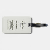 グリーンガーデナーミニマリストクロチェットリークス名 ラゲッジタグ (裏面横)