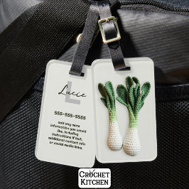 グリーンガーデナーミニマリストクロチェットリークス名 ラゲッジタグ