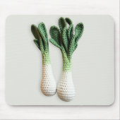 グリーンガーデナーミニマリストクロチェットリークヤーンアート マウスパッド (正面)