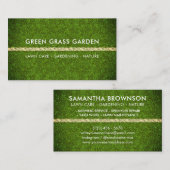 グリーンガーデニング芝生の芝生サッカー風景 名刺 (正面/裏面)