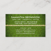 グリーンガーデニング芝生の芝生サッカー風景 名刺 (裏面)