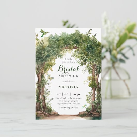 グリーンガーデンアーチ離れブライダルシャワー 招待状 (スタンド正面)