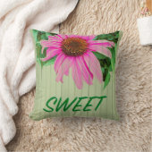 グリーンガーデンウォールSWEETワードによるConeflower クッション (ブランケット)