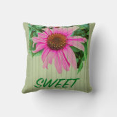 グリーンガーデンウォールSWEETワードによるConeflower クッション (裏面)