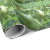 グリーンガーデントマトオンつる植物 パーソナライズされた ラッピングペーパー (ロールコーナー)