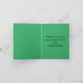 グリーンガーデンドア誕生日グリーティングカード シーズンカード (内部)