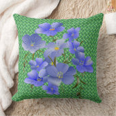 グリーンガーデンブルーリリーモダンシック装飾用クッション クッション (ブランケット)