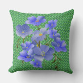 グリーンガーデンブルーリリーモダンシック装飾用クッション クッション (正面)