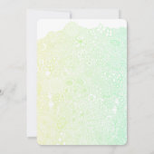 グリーンガーデンユニークシーンアーティストバースデーパーティー 招待状 (裏面)