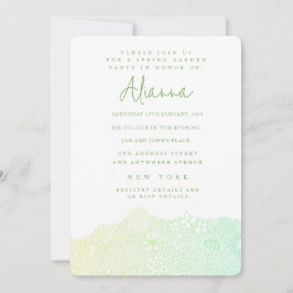 グリーンガーデンユニークシーンアーティストバースデーパーティー 招待状