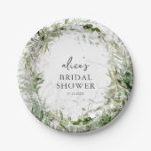 グリーンガーデン ブライダルシャワー 紙皿 (正面)