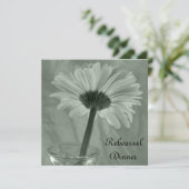 グリーンガーベラデイジー結婚ズリハーサルディナー 招待状 (スタンド正面)