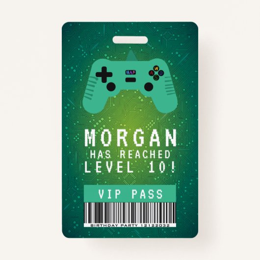 グリーンガーマーVIPパス誕生日招待状 バッジ (正面)