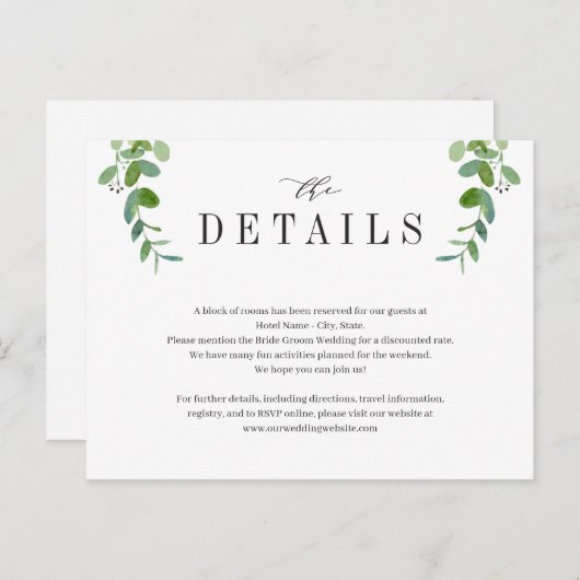 グリーンガーランド結婚グリーンリーのエンクロージャカード ポストカード (正面/裏面)