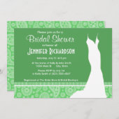 グリーンガーリーペイズリー 招待状 (正面/裏面)