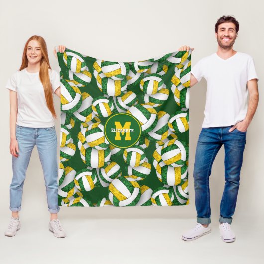 グリーンガーリー金ゴールドバレーチームの色 フリースブランケット (インサイチュ)