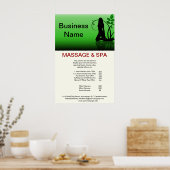 グリーンガールスパマッサージ美しいサロンポスター ポスター (キッチン)
