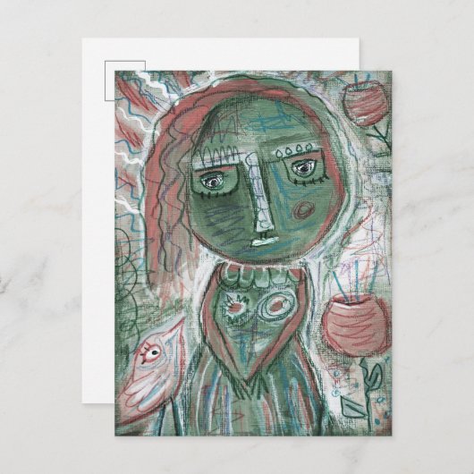 グリーンガール ポストカード (正面/裏面)
