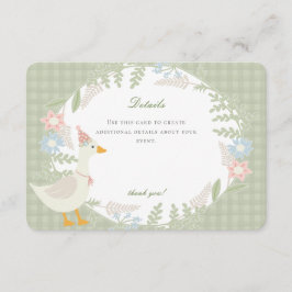 グリーンガ間抜けースギンガムフローラ詳細 エンクロージャーカード