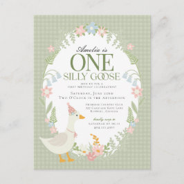 グリーンガ間抜けースフローラギンガムファースト誕生日 ポストカード