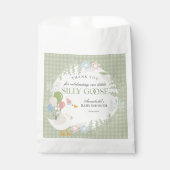 グリーンガ間抜けースフローラギンガムベビーシャワー フェイバーバッグ (正面)