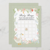 グリーンガ間抜けースフローラジンガムベビービンゴゲーム 招待状 (正面/裏面)