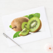 グリーンキウイフルーツ 長方形シール (封筒)