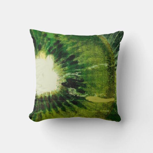 グリーンキウイ絞り染め クッション (正面)